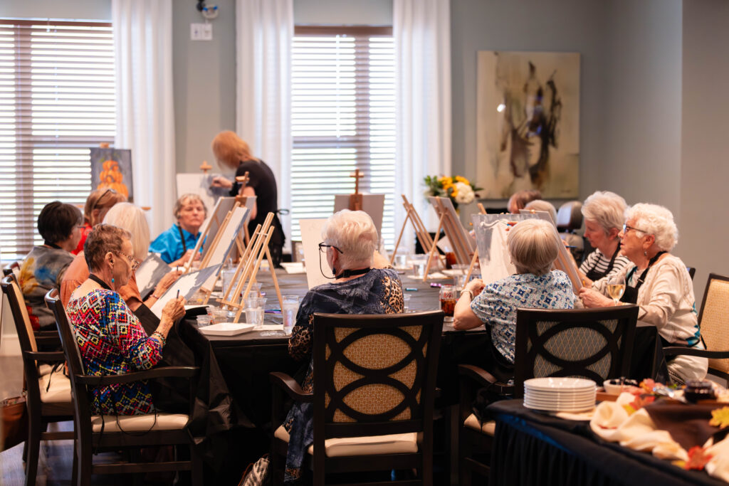 seniors staying social active in summer