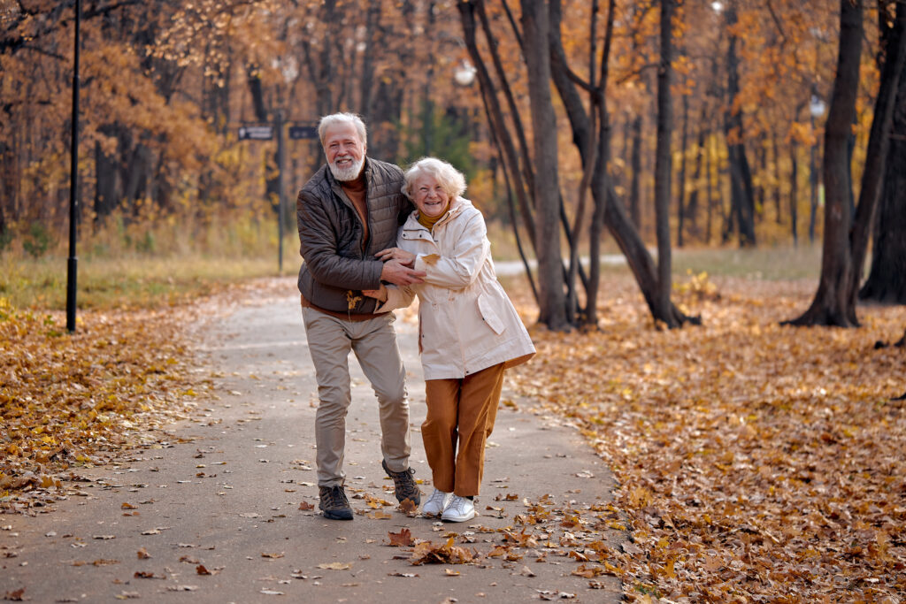 Seniors in october staying healthy on a walk true connection communities